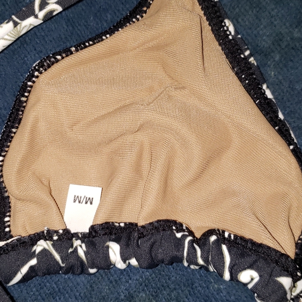 CIA.MARITIMA 2 piece swim suit Black White Print Nwt - Picture 6 of 9
